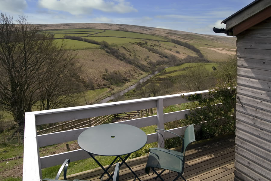 View from exmoor cottage balcony